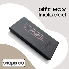 Snappi Co polished edge detail showing burr-free finish and comfortable glide
