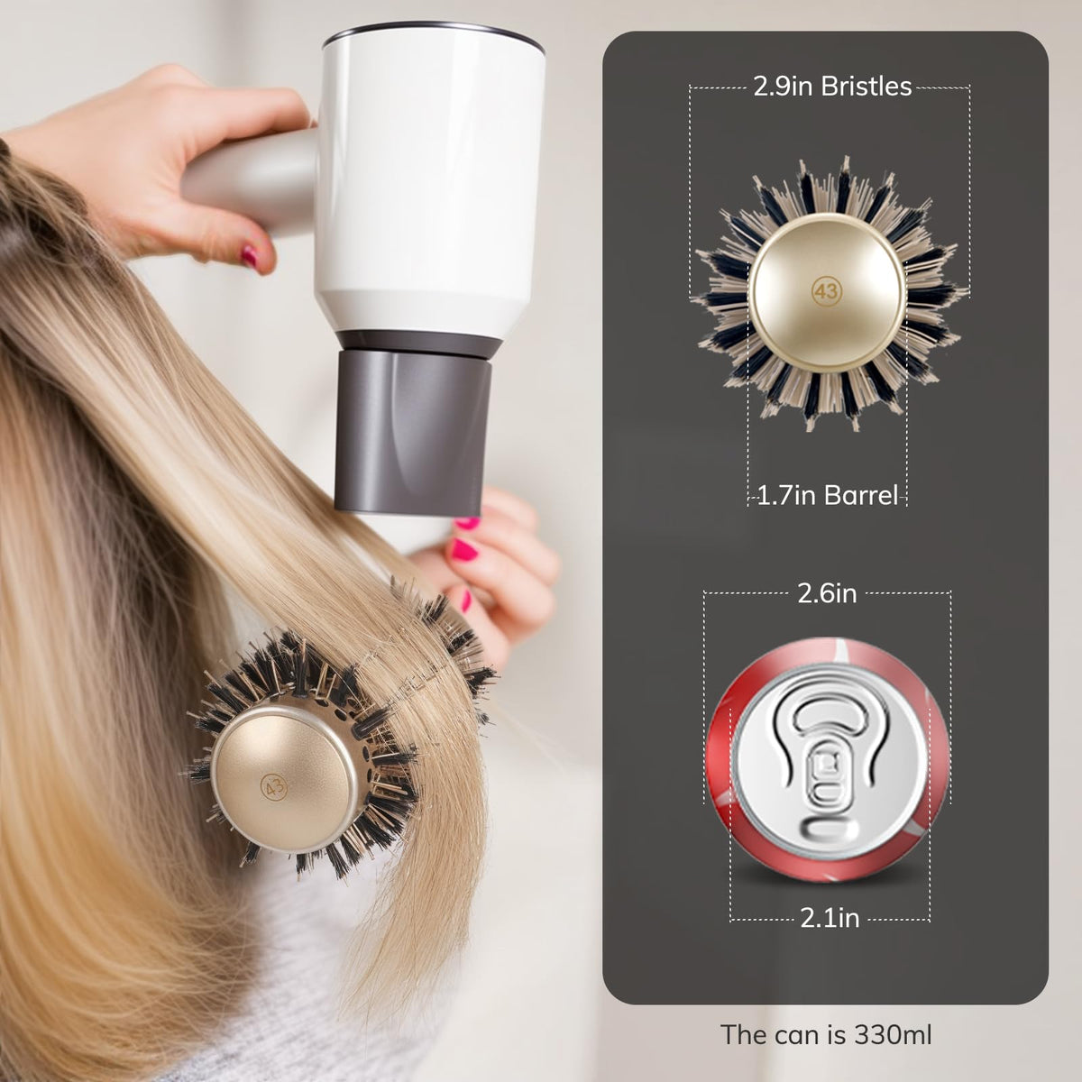 Sndyi natural boar bristles detail spreading oils to smooth and add shine