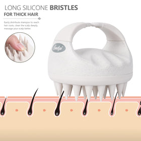 Sndyi scalp massager in shower with shampoo for deeper, easier cleansing