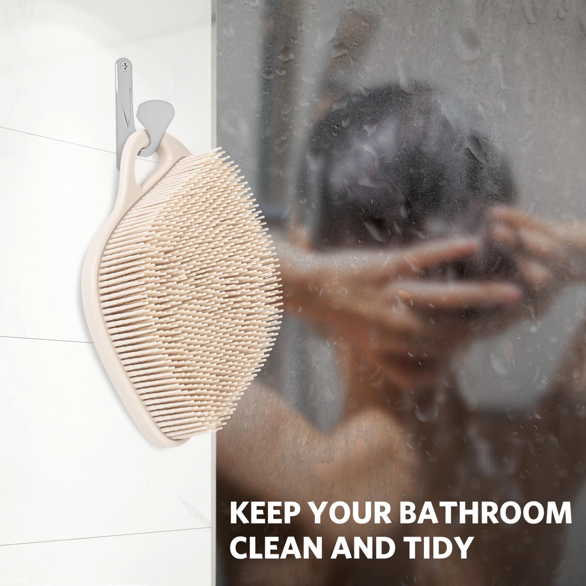 Sndyi scrubber in shower creating foam and gentle exfoliation