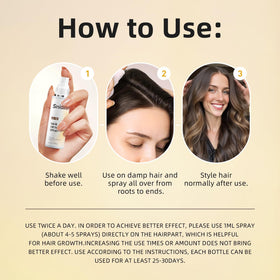 Snidin scalp application demo showing how to mist for targeted nourishment