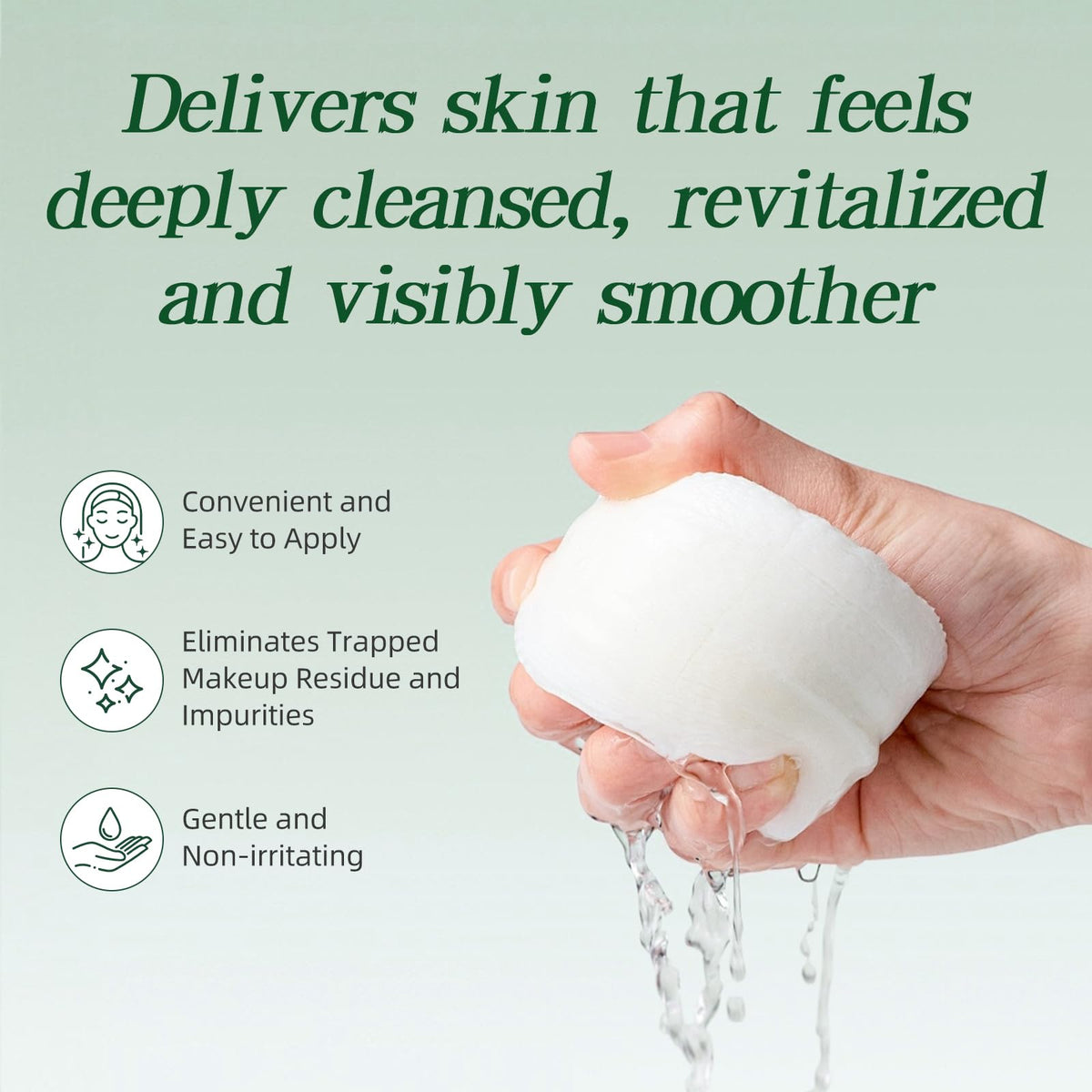 Snidin pad saturated with solution showing moisture-rich formula for quick hydration