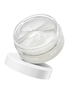 SNP front packaging showing product benefits and 60 patches for targeted brightening