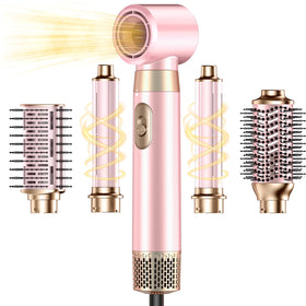 SnugLuv pink front packaging showing full 5-in-1 styling kit and benefits