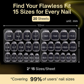 SnypeeLab press-on nail side profile showing low-profile natural look