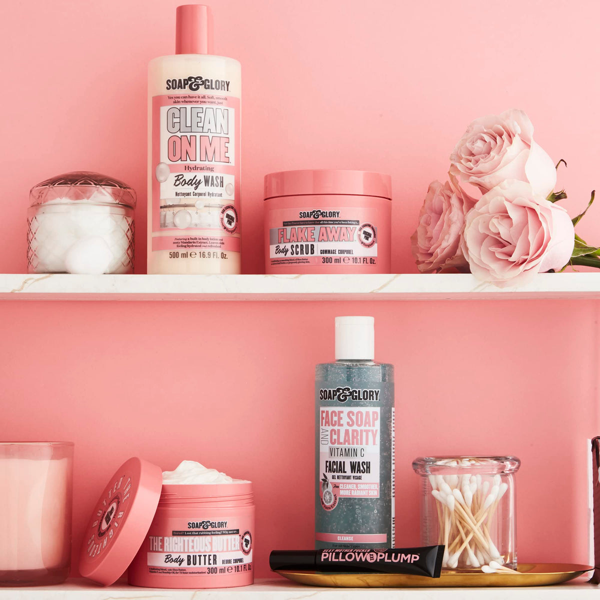 Soap & Glory ingredient label close-up highlighting Vitamin C benefit