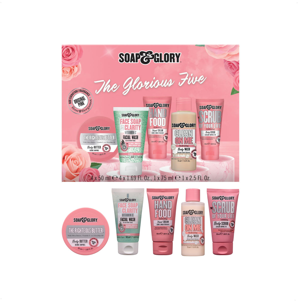 Soap & Glory vitamin C facial wash pump with clear gel for brightening