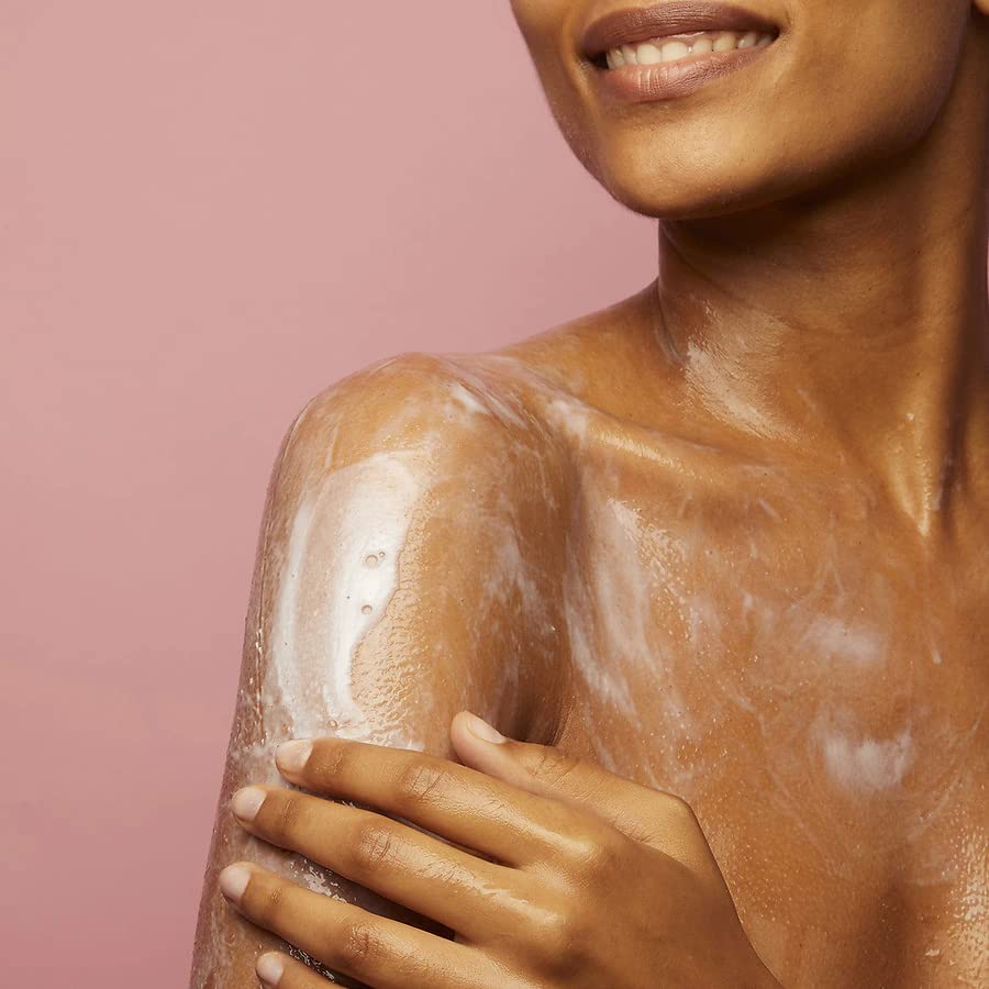 Soap & Glory rich lather on loofah demonstrating creamy foam and gentle cleansing