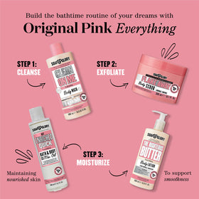 Soap & Glory tube with flower accent evoking fragrance and freshness