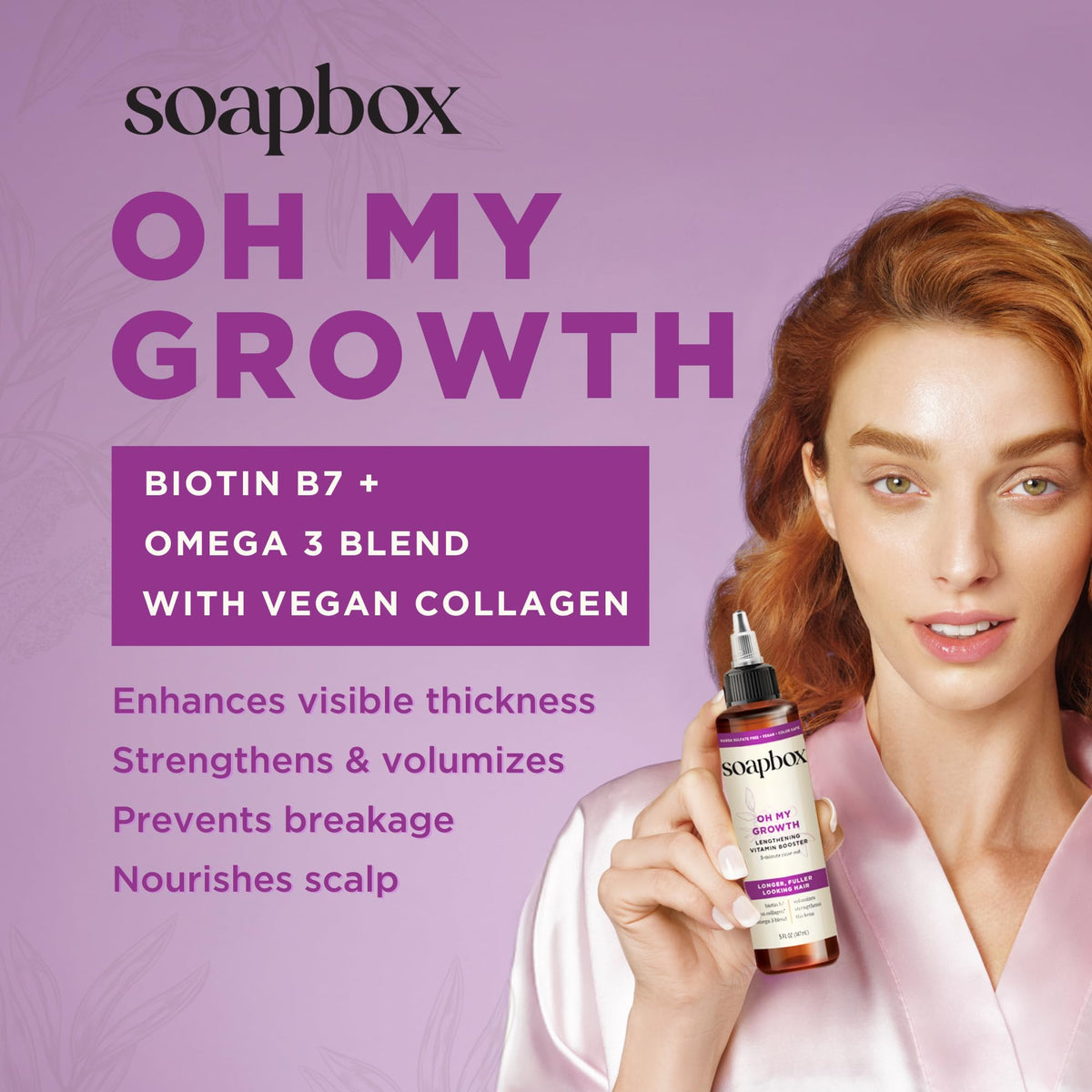 Soapbox 5oz bottle held in hand to show scale and travel-friendly benefit