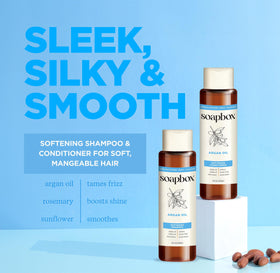 Soapbox argan oil and vanilla label detail highlighting clean-ingredient benefit