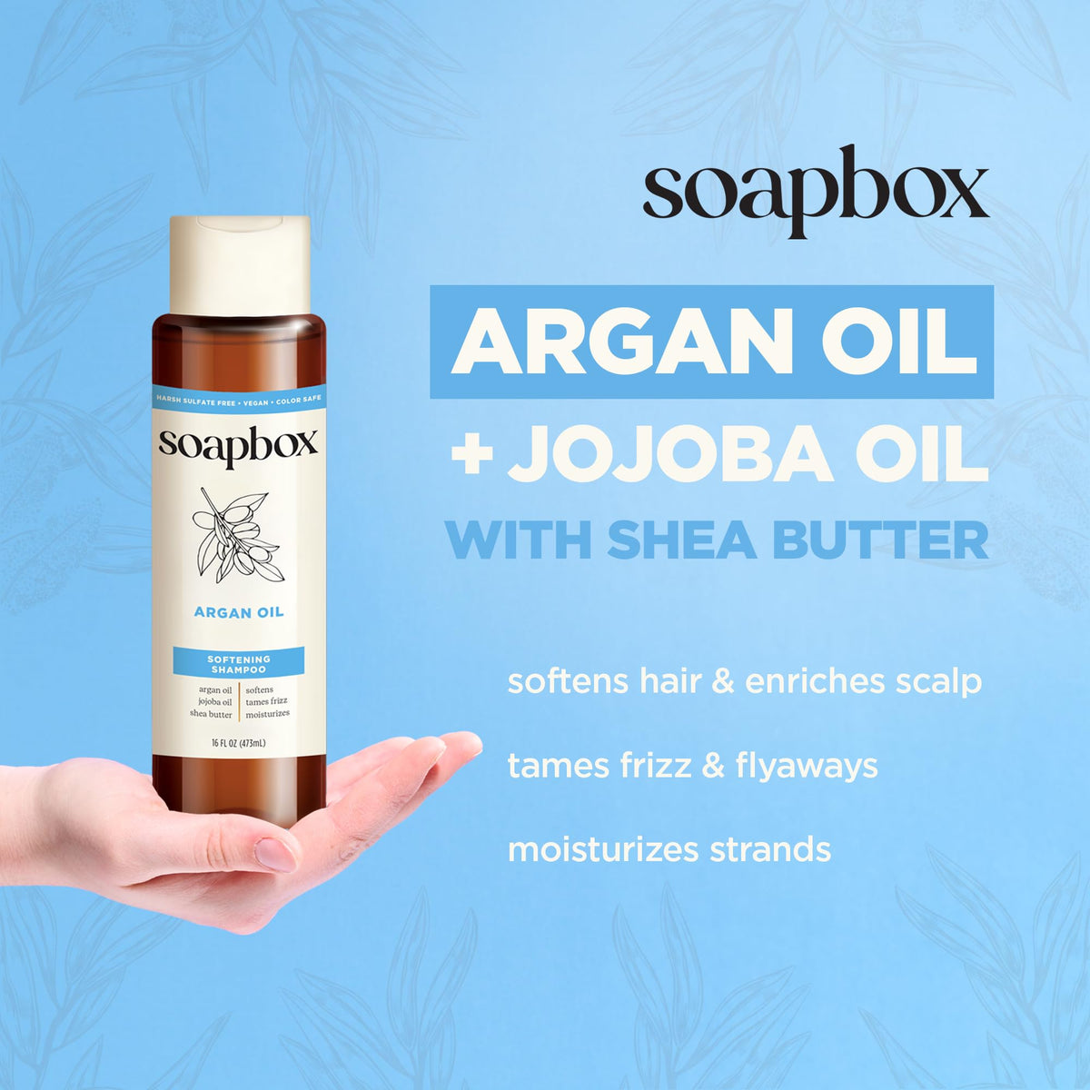 Soapbox argan oil and vanilla foam texture closeup demonstrating gentle cleansing
