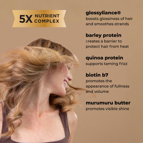 Blow-dried hair after Soapbox use demonstrating lifted roots and touchable volume