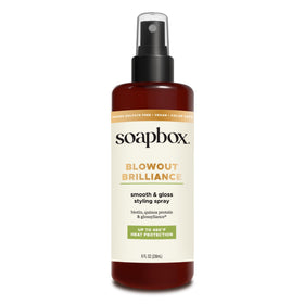 Soapbox front packaging showing bottle and label for quick identification and benefit