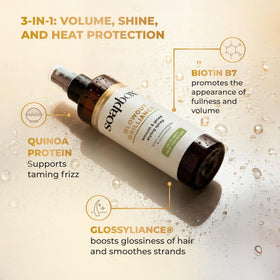 Applying Soapbox to damp hair for even distribution and improved blowout results