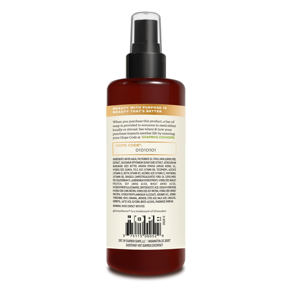 Soapbox spray mist dispersing fine mist for even heat protection and lightweight coverage