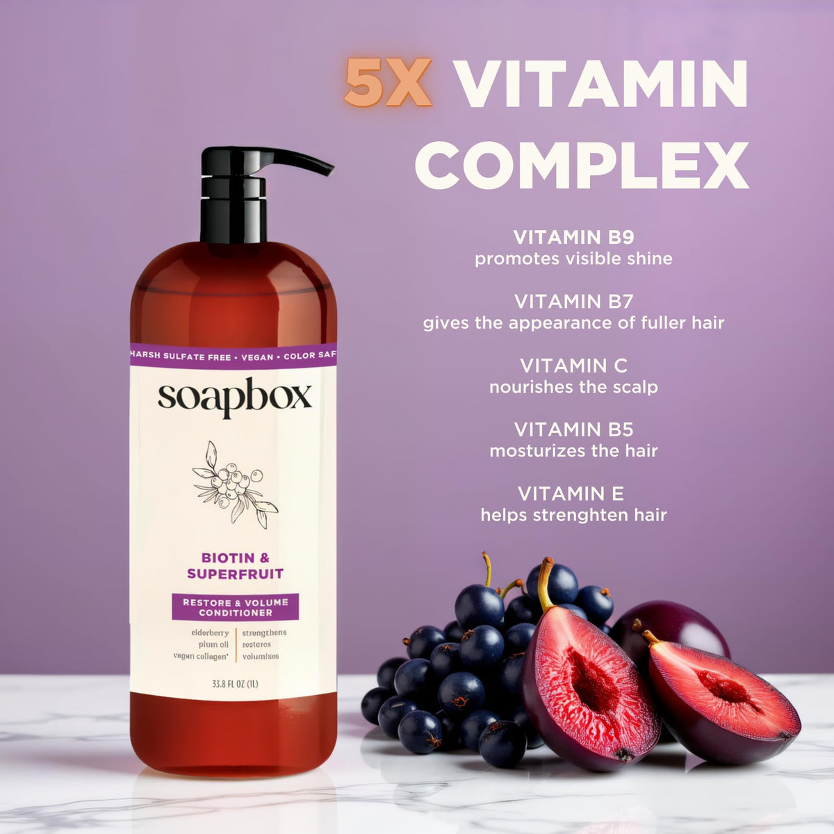 Soapbox duo staged in bathroom for a daily volumizing haircare routine
