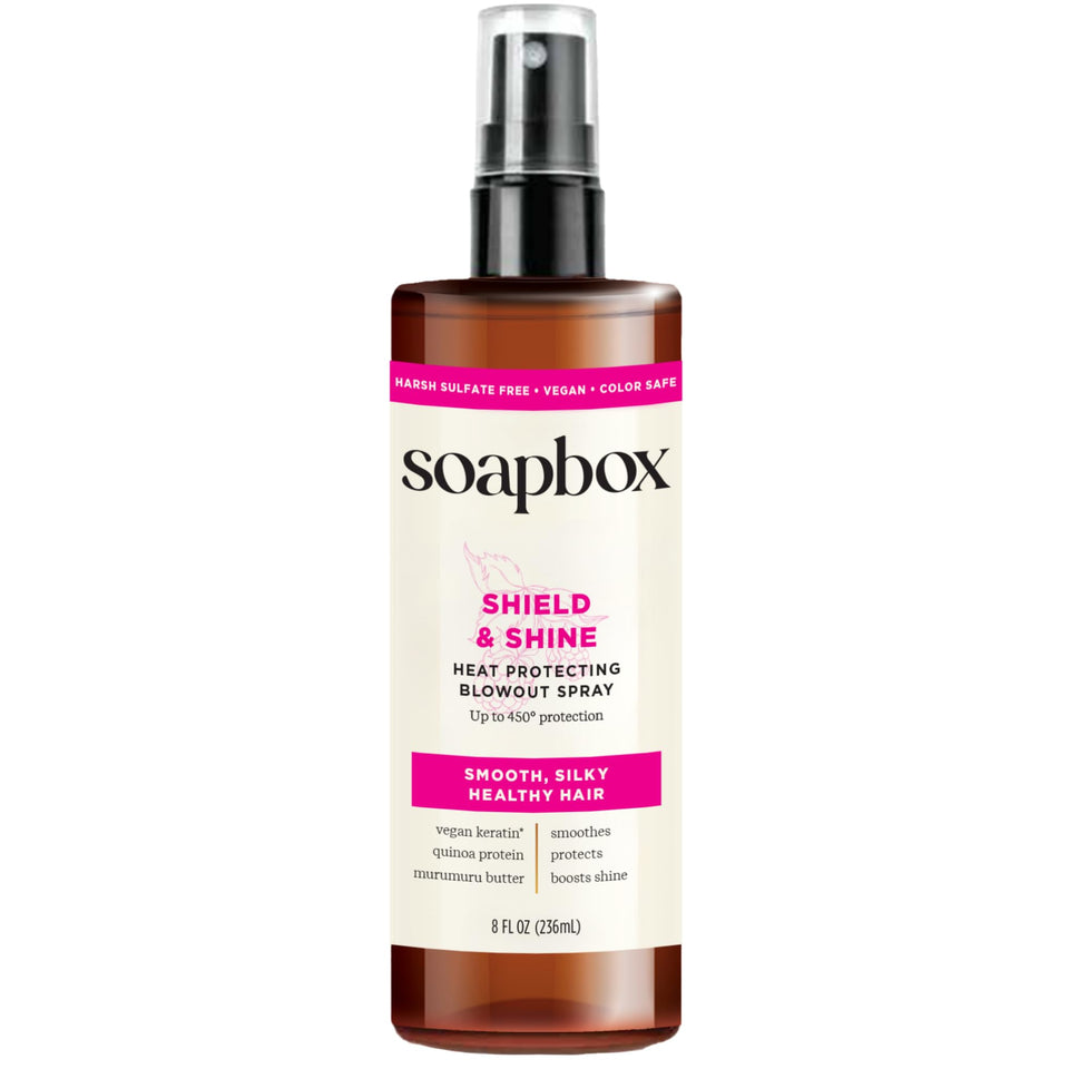 Soapbox front packaging 8oz bottle showing branding and product purpose