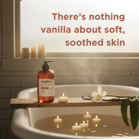 Soapbox lather on hands illustrating gentle foam and moisturized feel