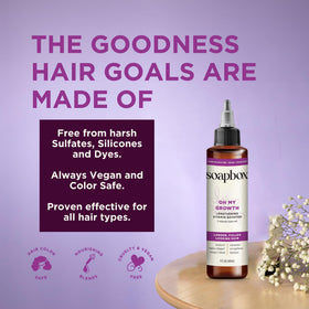 Soapbox bottle styled on bathroom shelf showing everyday routine and give-back benefit