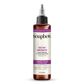 Soapbox Oh My Growth front packaging showing product and volume benefits