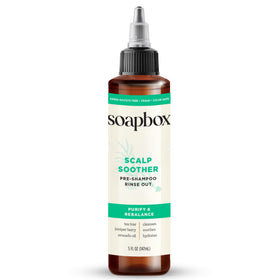 Soapbox Scalp Soother front packaging showing product and label benefits