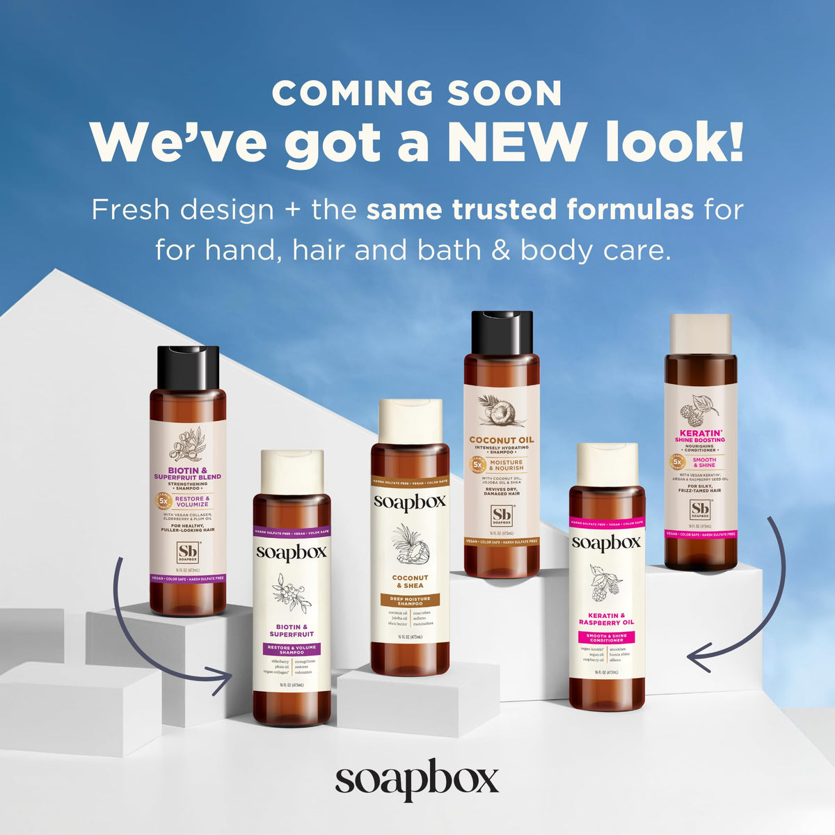 Soapbox Scalp Soother next to a 5 oz size comparison showing travel-friendly bottle
