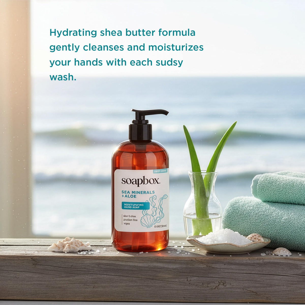 Soapbox foamy soap texture illustrating gentle lather and moisturizing feel