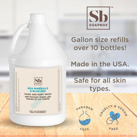 Soapbox label close-up showing ingredients and clean formulation benefit