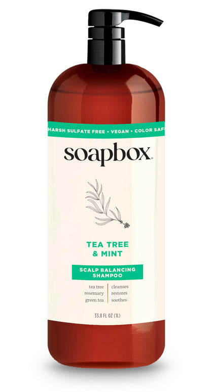 Soapbox front bottle view showing clean packaging and product name benefit
