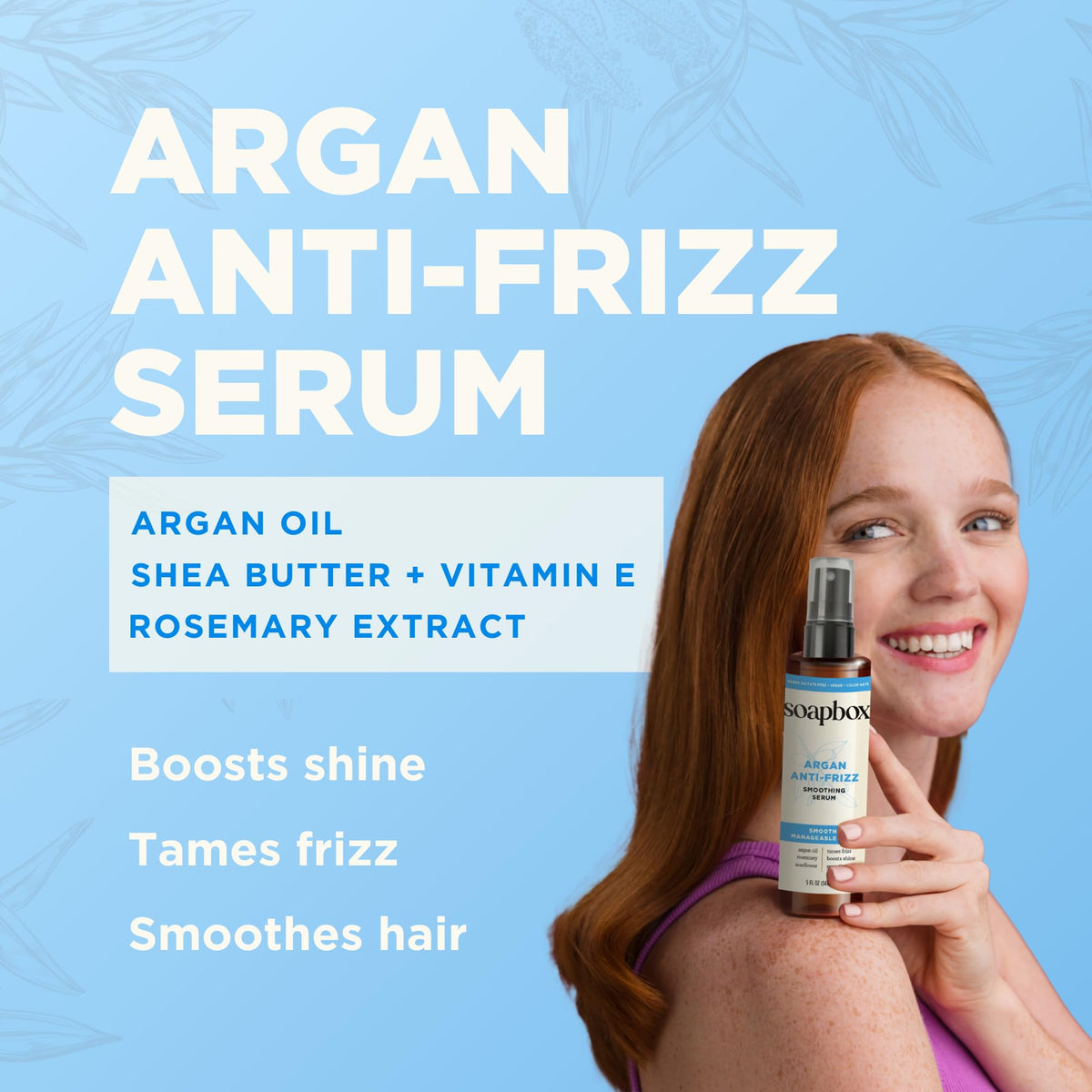 Soapbox serum texture drop on hand showing lightweight, non-greasy feel benefit