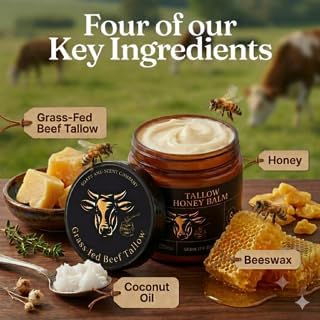 Soaps and Scent honey and beeswax ingredients highlighting natural hydration benefits