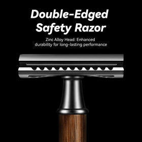 SOBIY metal head detail demonstrating precision threading and weight for smooth shaves