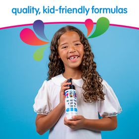 SO COZY child applying foam to damp hair for gentle styling and reduced frizz