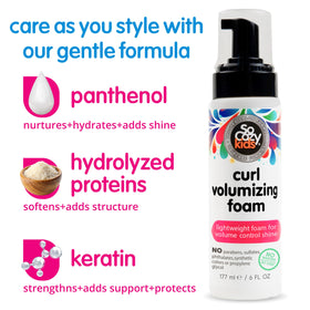 SO COZY mousse dispensed into hand ready for application to damp hair for easier styling