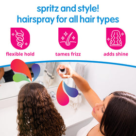 SoCozy fine spray mist dispersing to deliver light gel hold