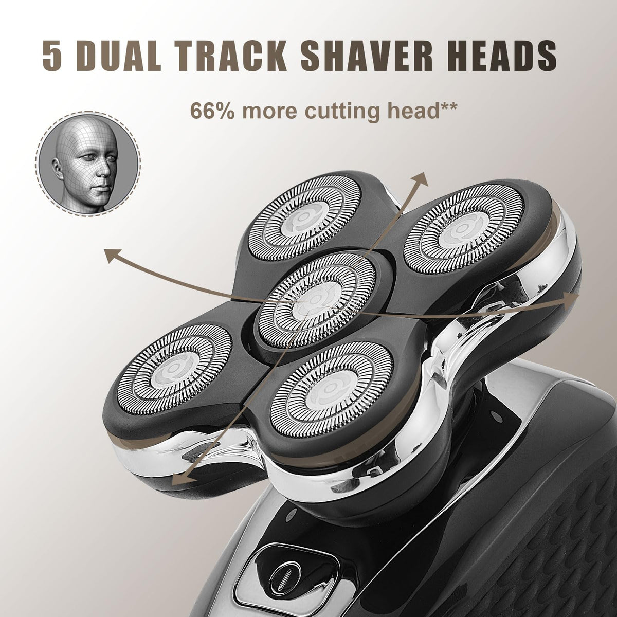 Sodaer close-up of double-ring stainless blades for closer, smoother shaves benefit