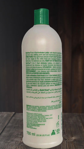 SOF N' FREE bottle on bathroom shelf demonstrating coordinated routine benefit