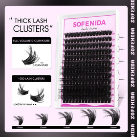 SOFENIDA close-up of dense cluster tips showing 3D volume and defined D-curl benefit