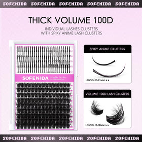 SOFENIDA close-up of spike lash tips highlighting edgy texture