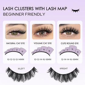 SOFENIDA spread of 10–18mm clusters visualizing length options for customized volume