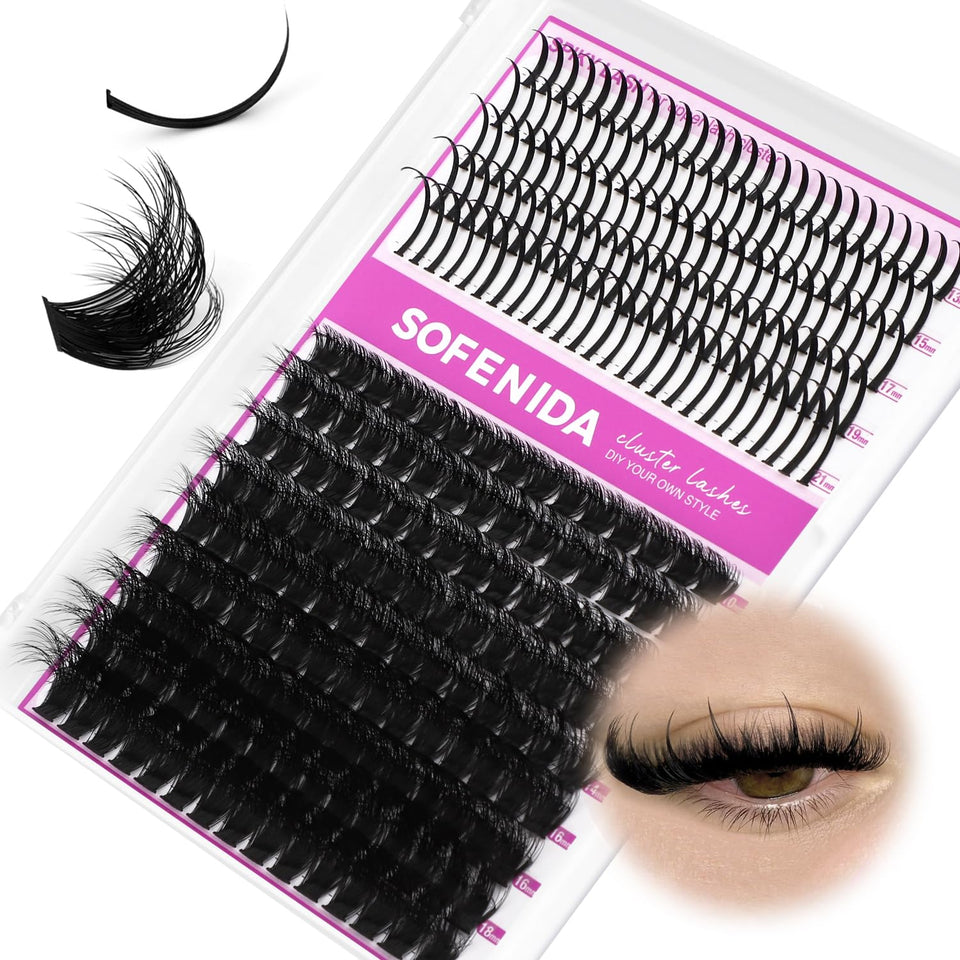 SOFENIDA front packaging showing cluster set and product benefits
