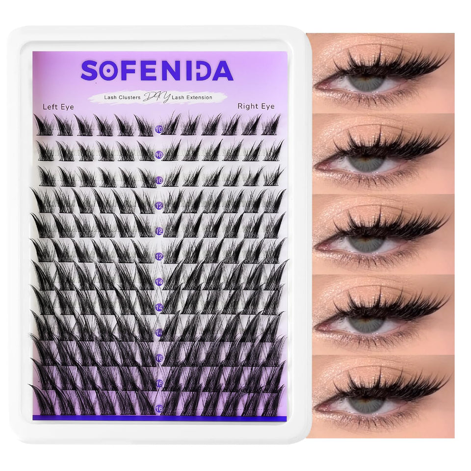 SOFENIDA front packaging showing fox eye cluster rows and left/right mapping benefit
