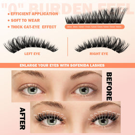 SOFENIDA clusters applied on eye for instant volumizing effect