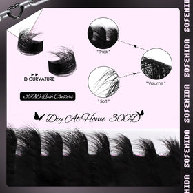 SOFENIDA tray showing mixed 12–25mm cluster lengths for customizable volume benefit
