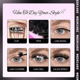 SOFENIDA worn on model for dramatic, reusable lash enhancement