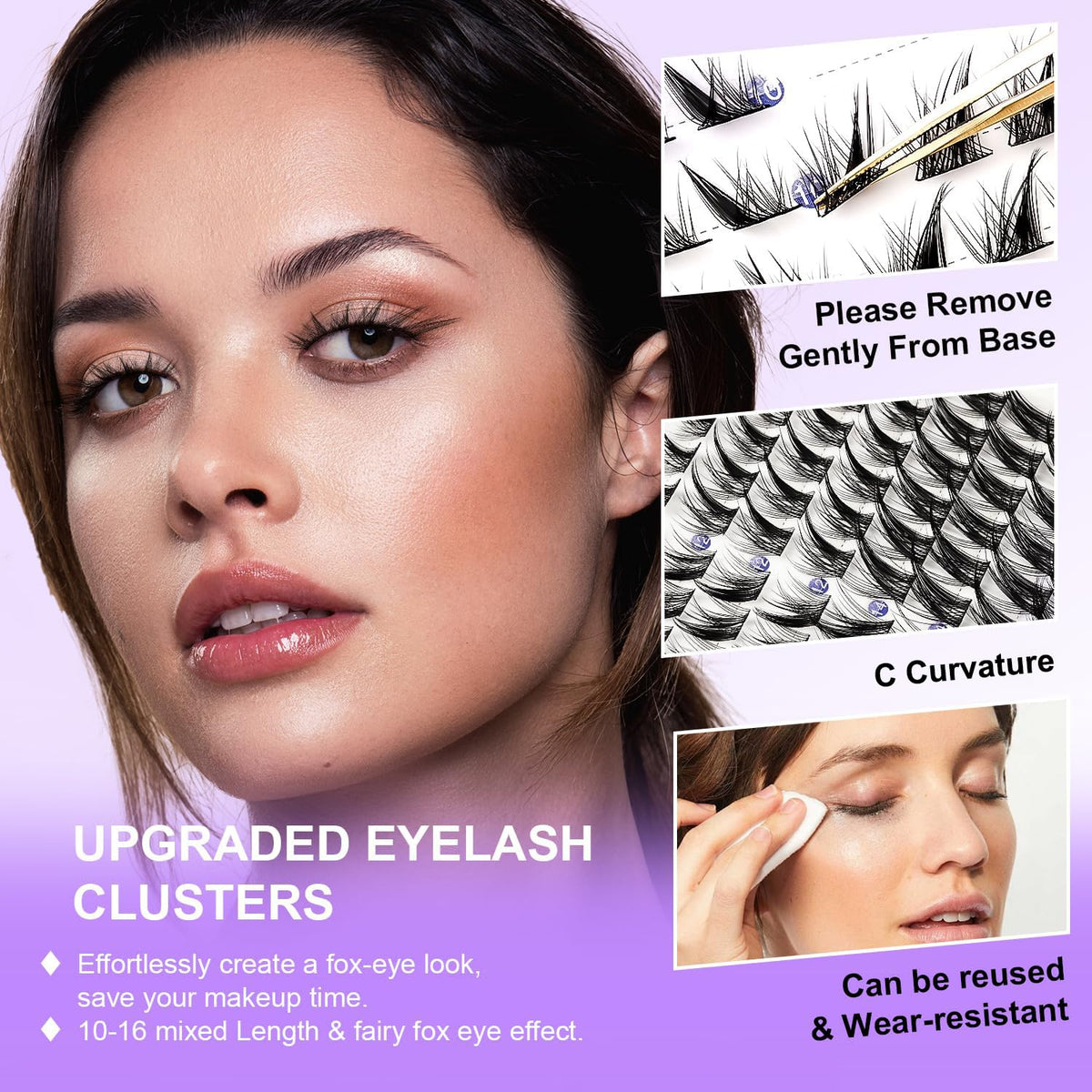 SOFENIDA fiber texture close-up with C-curl showing natural lift and lightweight comfort
