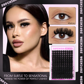 SOFENIDA close texture shot of plant-fiber lashes demonstrating soft lightweight comfort