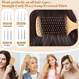 Sofmild tail comb paired with brush for precise sectioning and styling control