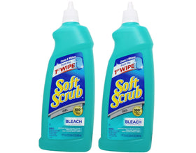 Soft Scrub gel close-up texture clinging to tile for stronger cleaning